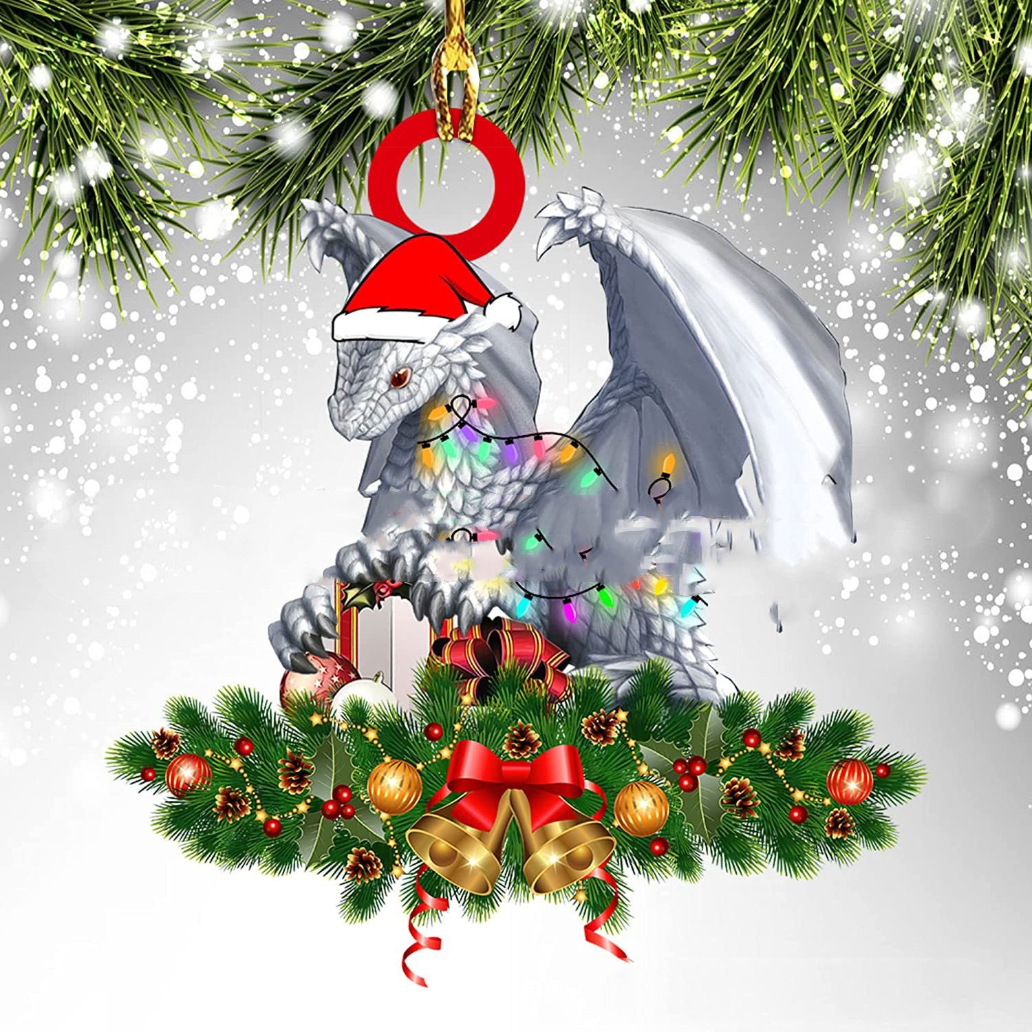 Unique Dragon Themed Hanging Christmas Decorations in Various Designs