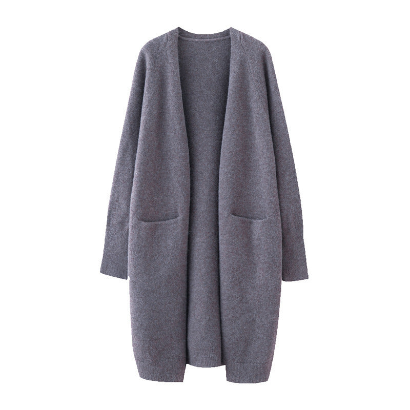 Versatile Long And Loose Thick Knit Cardigan Coat
