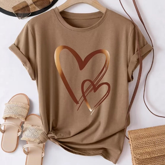 Women's Casual Red Soft Pure Cotton Top