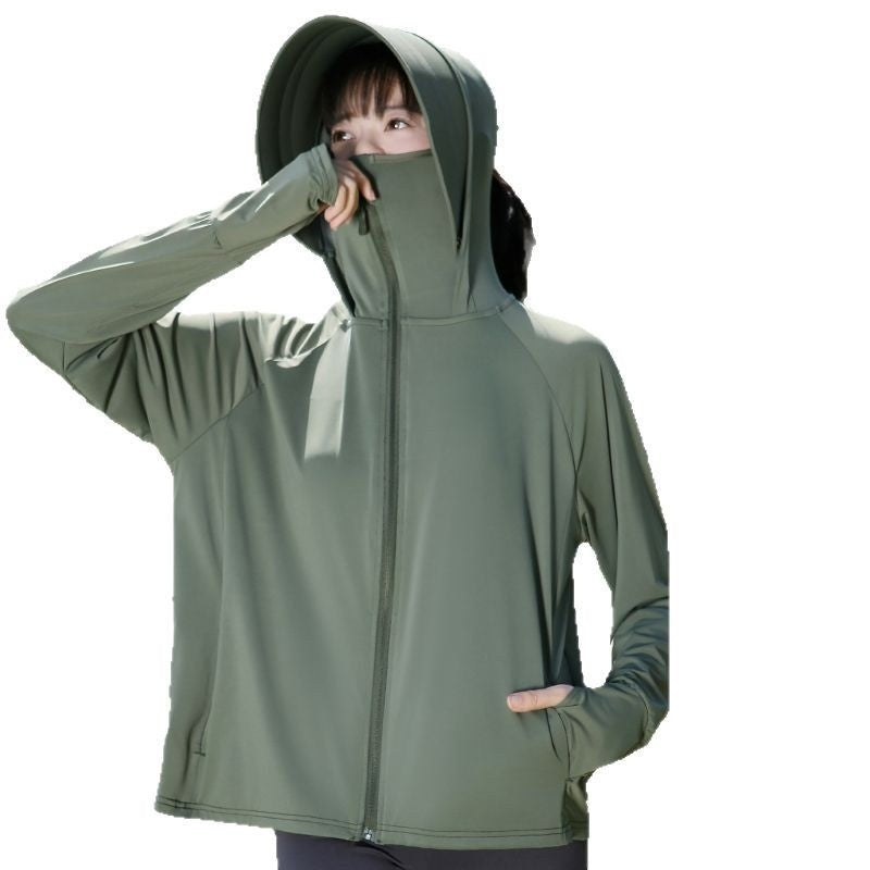 Jasmine Searches For Women's New Style Ice Silk Wide-brim Sun Protection Clothing