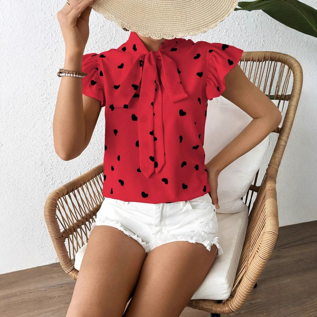 Stylish Short Sleeve Commuter Top For Modern Women