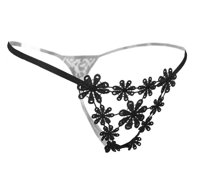 G-String-Höschen mit Blumen vorne