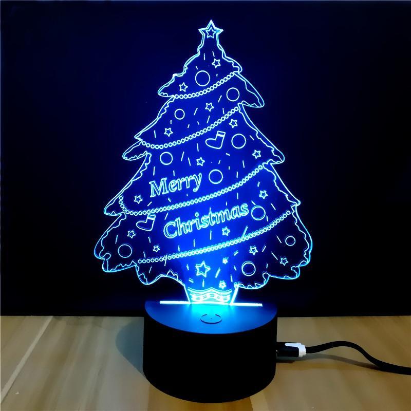 3D Merry Christmas LED Lamp - THEONE APPAREL