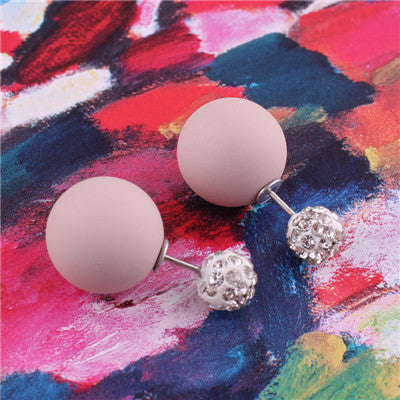 Pendientes Doble Cara Esfera Pastel