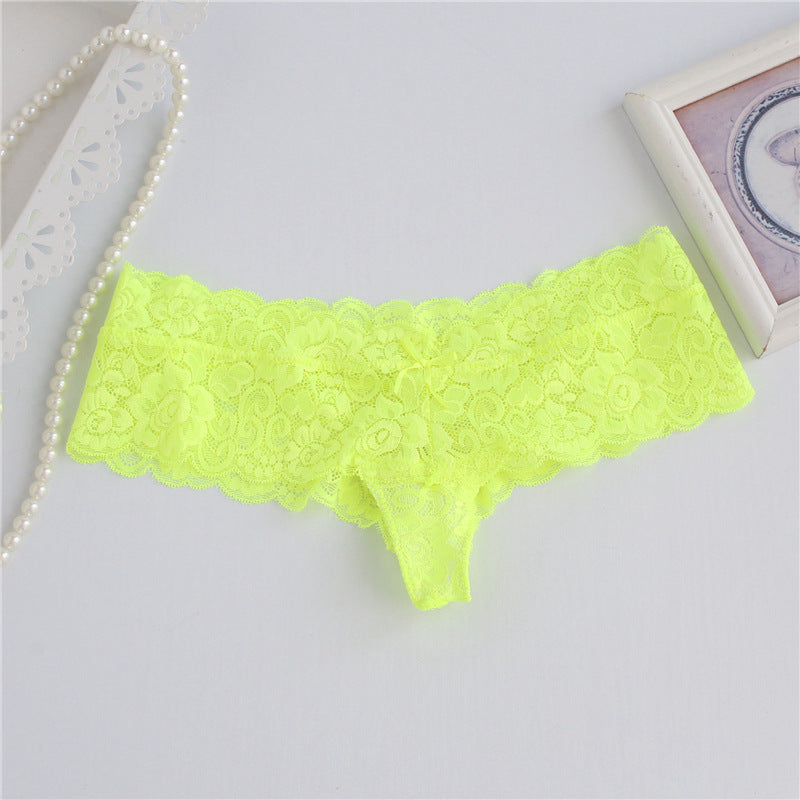 Floral Lace Wide Skirt Thong Panty