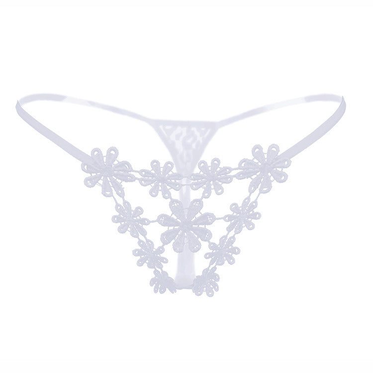 Delicate Floral Embroidery G String - Theone Apparel