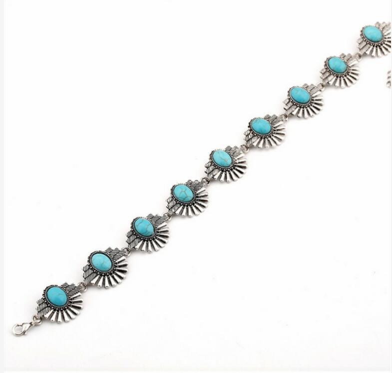 Turquoise Bead and Metal Sunbeam