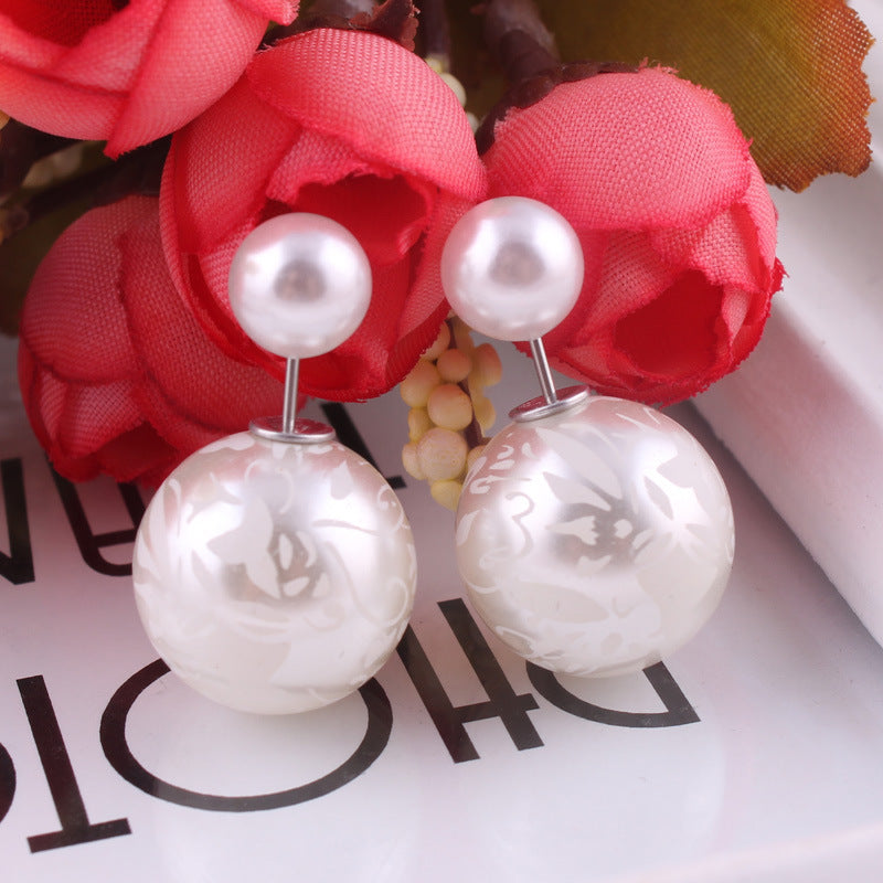 Anting -anting sisi ganda bulat dekoratif