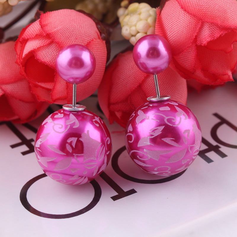 Anting -anting sisi ganda bulat dekoratif