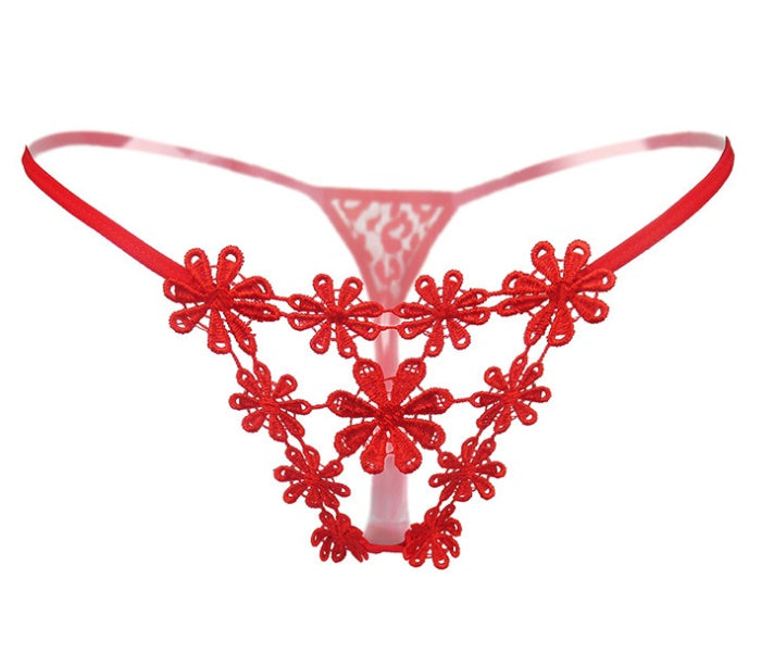 Flores Frente G String Panty