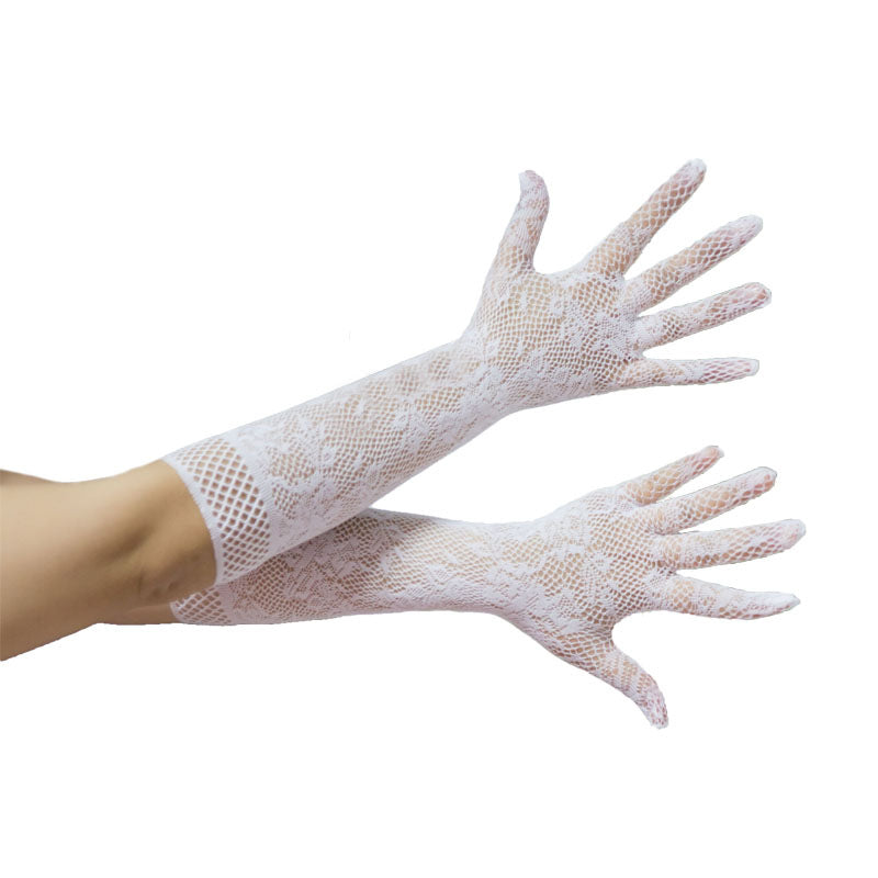 Long Fishnet Lace Lingerie Gloves