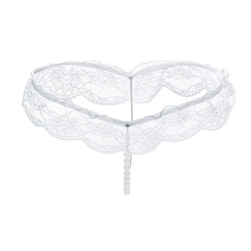 Pearl Strand Lace Ruffle G String