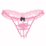 Applique florale de brin de perle g String