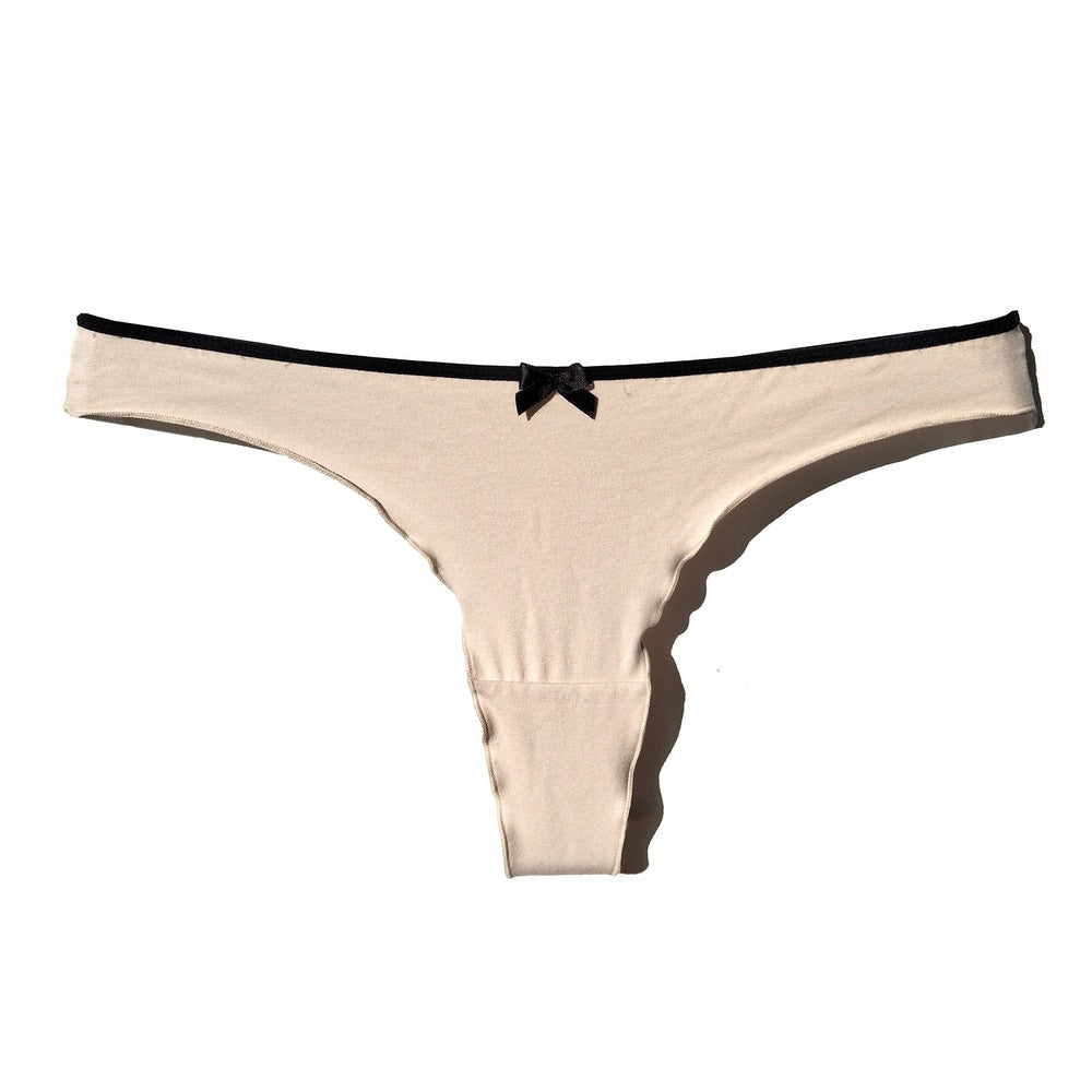 Serpy Striped Band Thong Panty