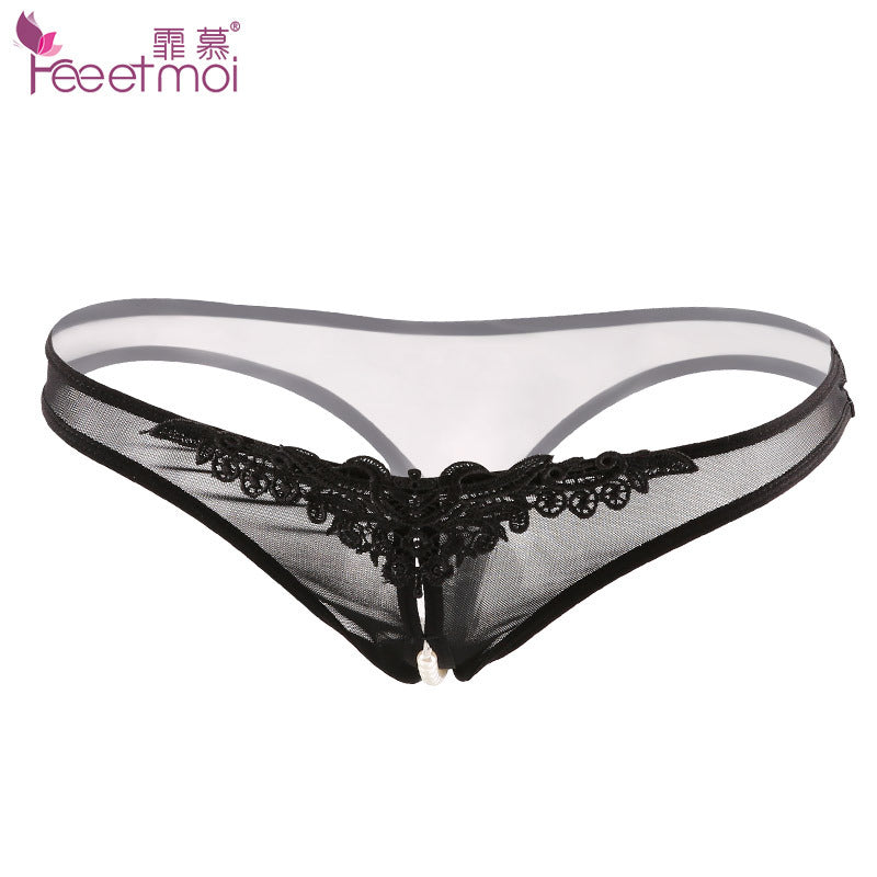 Peekaboo Pearl Strand Thong Panty