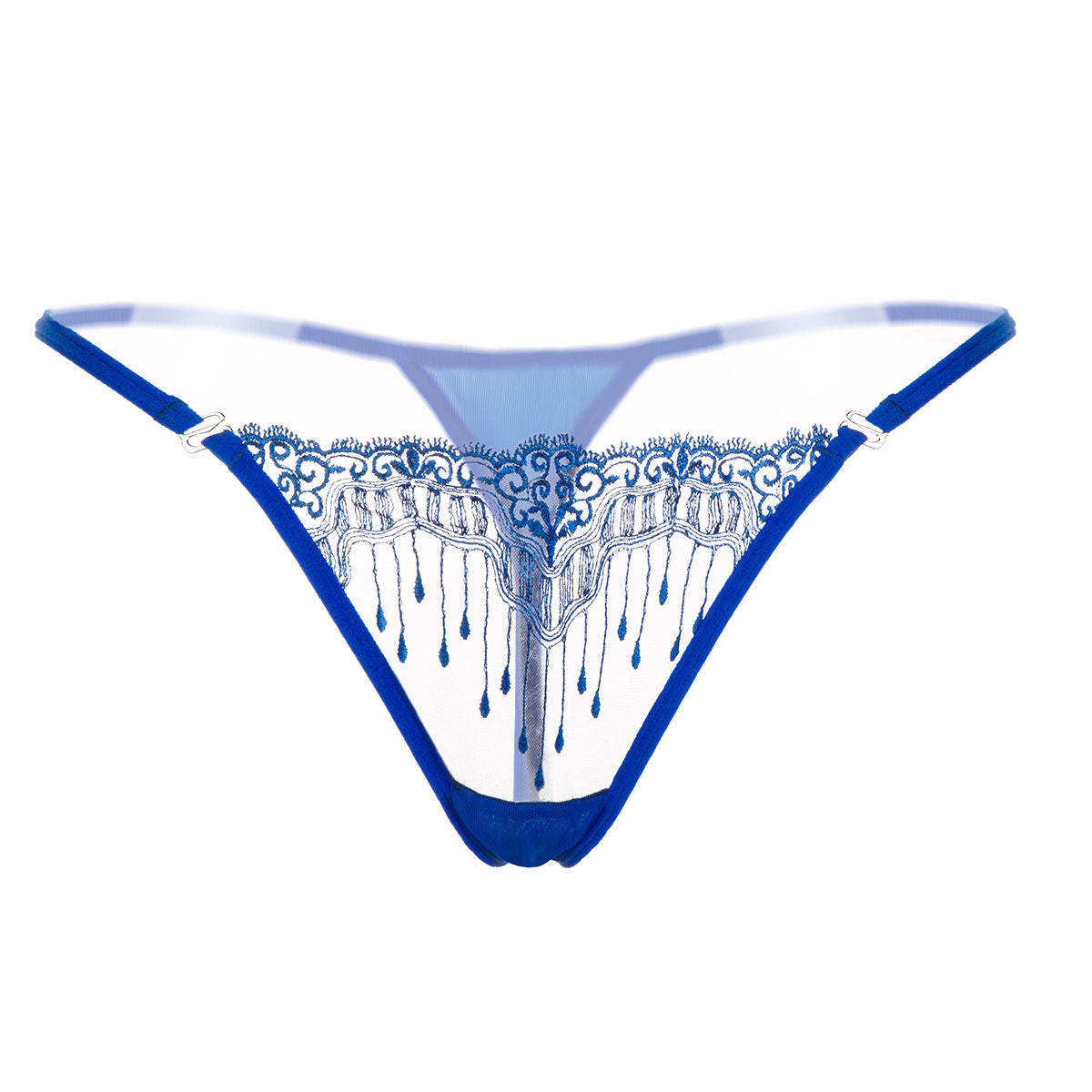 Jewel Drops Lace Applique Thong