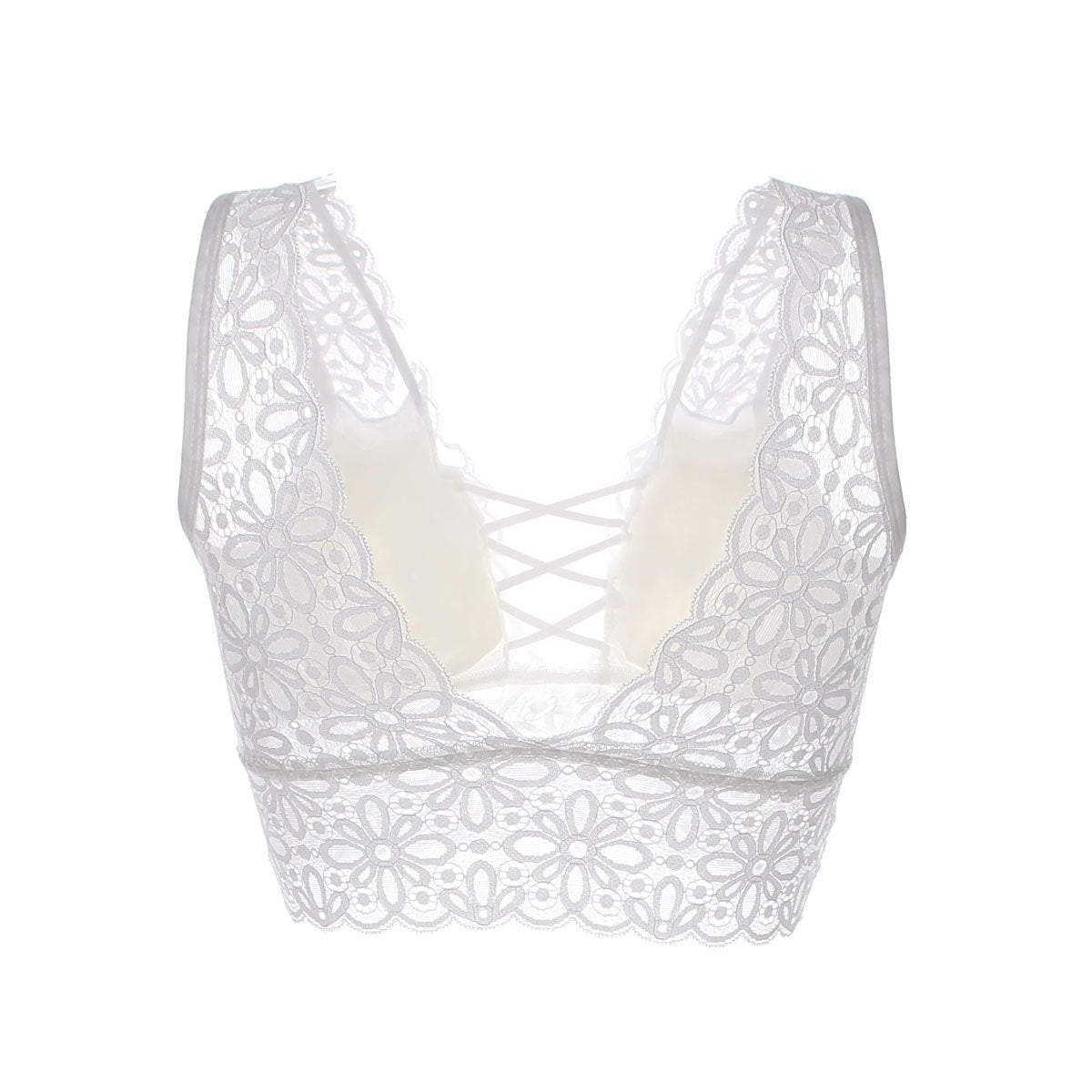 Corset Cage Lace Trim Bralette - Theone Apparel