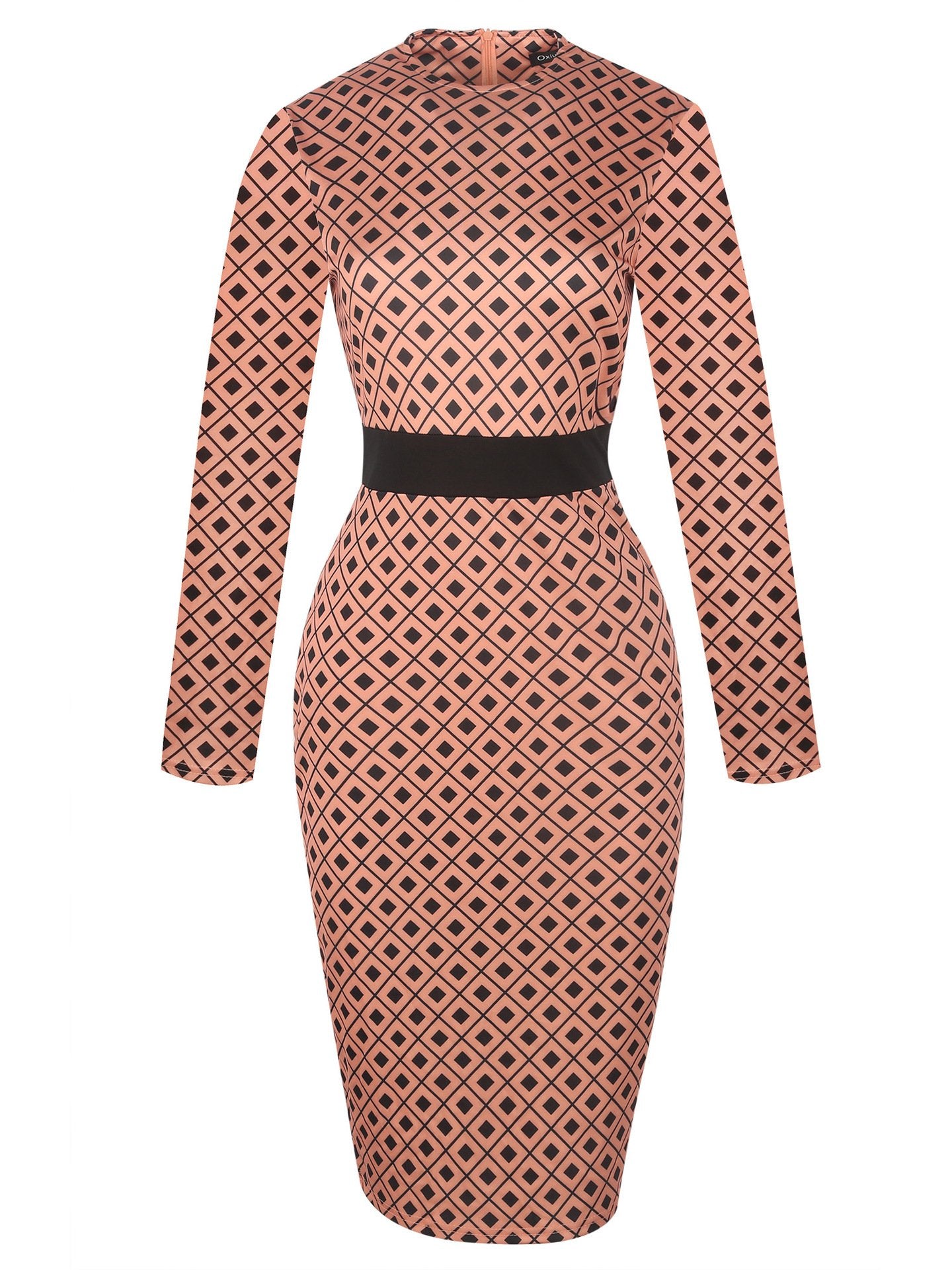 Pink & Black Diamond Sheath Dress