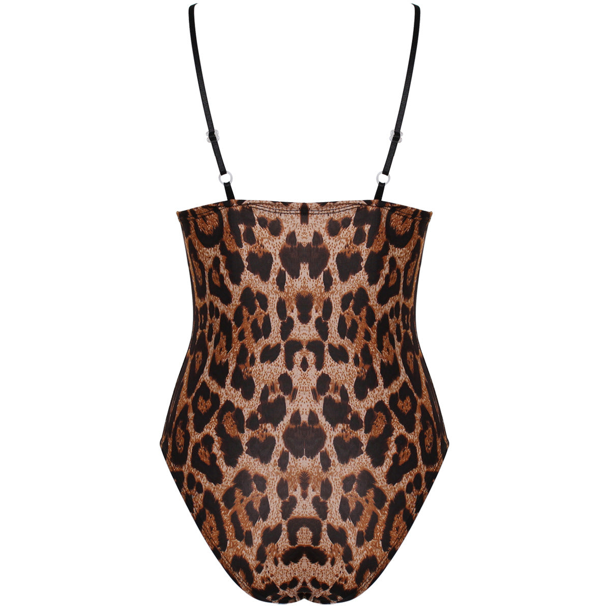 Leopard Print Corset Front Teddy