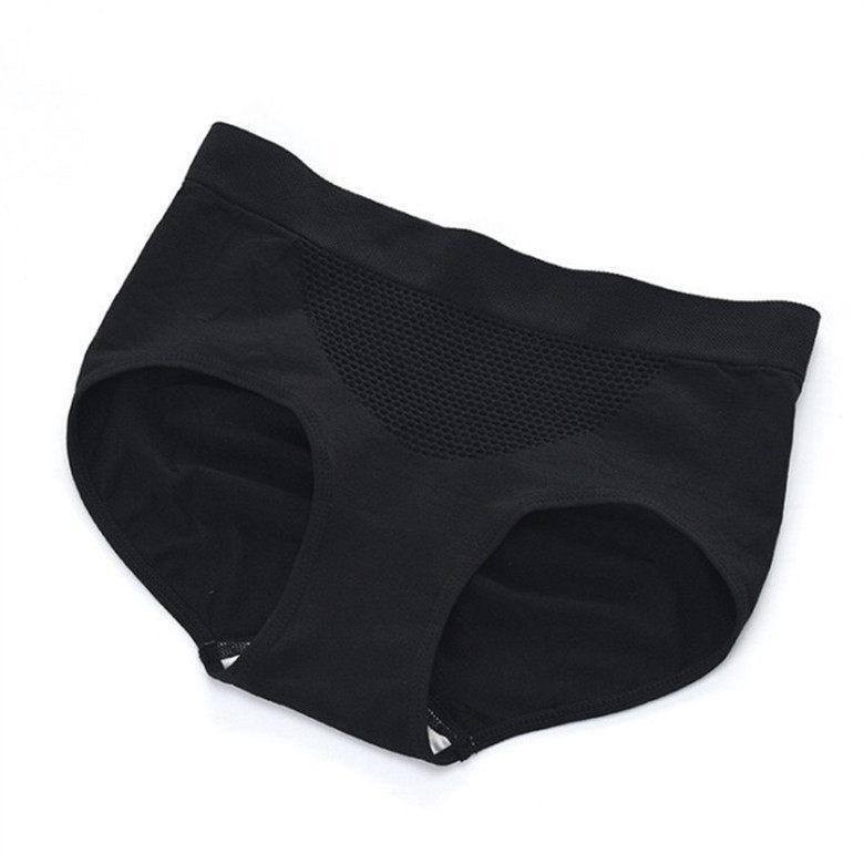 Panty singkat hitam berventilasi sporty