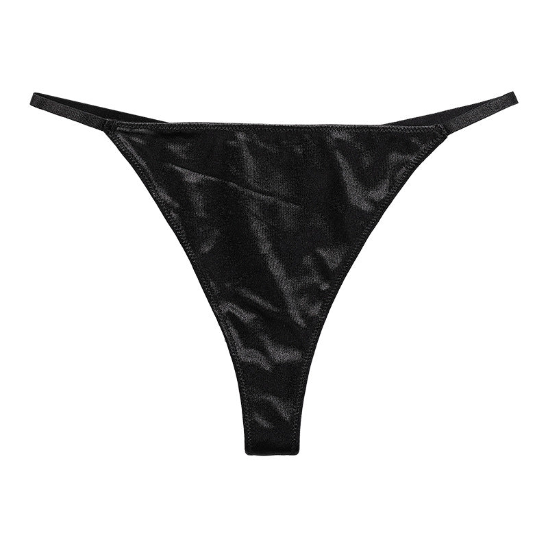 Silk Low Waist Stretchy Elastic Thong