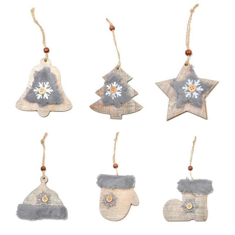 Baumschmuck aus Holz mit weihnachtlichen Motiven