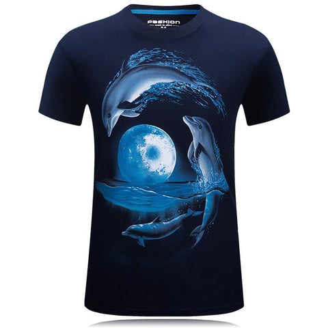 Dolphins Under Moonlight Shirt - Theone Apparel