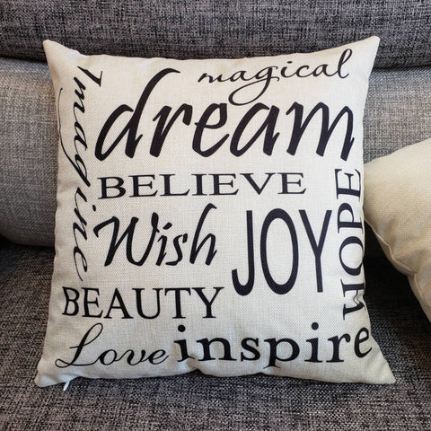 Dream On Inspirational Pillow Cover - Theone Apparel