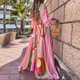 Floor Length Vibrant Colored Duster Dress