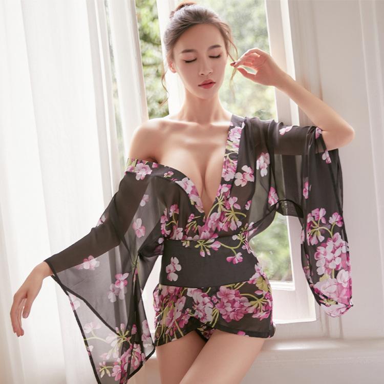 Floral Mesh Lingerie Nightwear Top