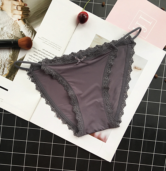 Full Coverage Briefs with Hip Band Strings-Gray-Theone Apparel