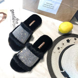 Glam Vibes Fur Lined Slippers - Theone Apparel