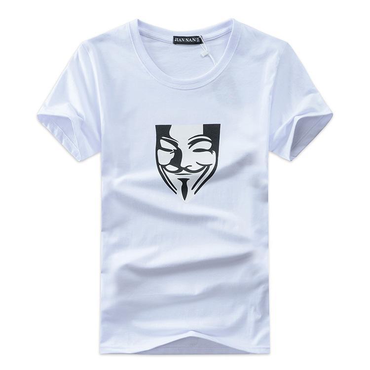 Guy Fawkes V for Vendetta Shirt-White-Theone Apparel