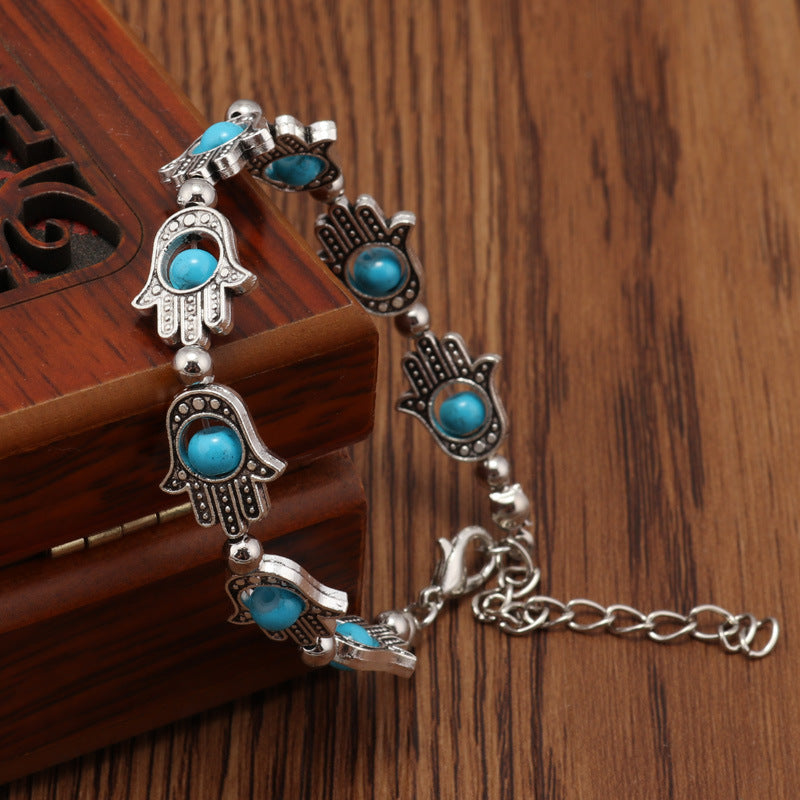 Hamsa Metal Charm Bracelet