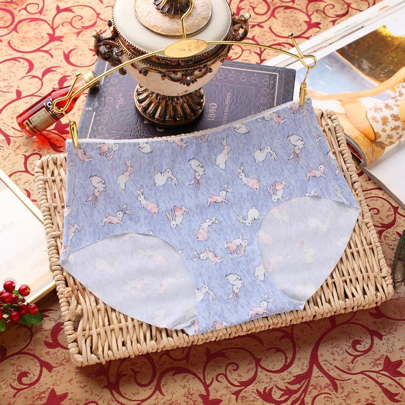 Hippity Hop Bunny Print Hipster Panty-Blue-Theone Apparel