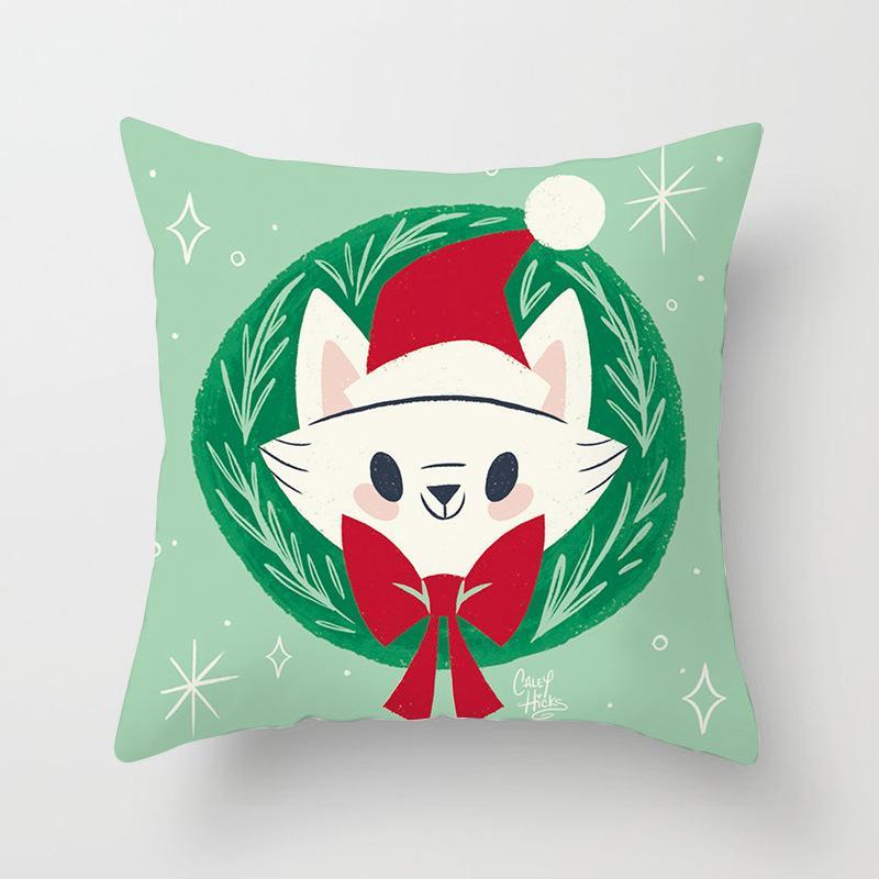 Ice Blue Christmas Themed Pillow Covers