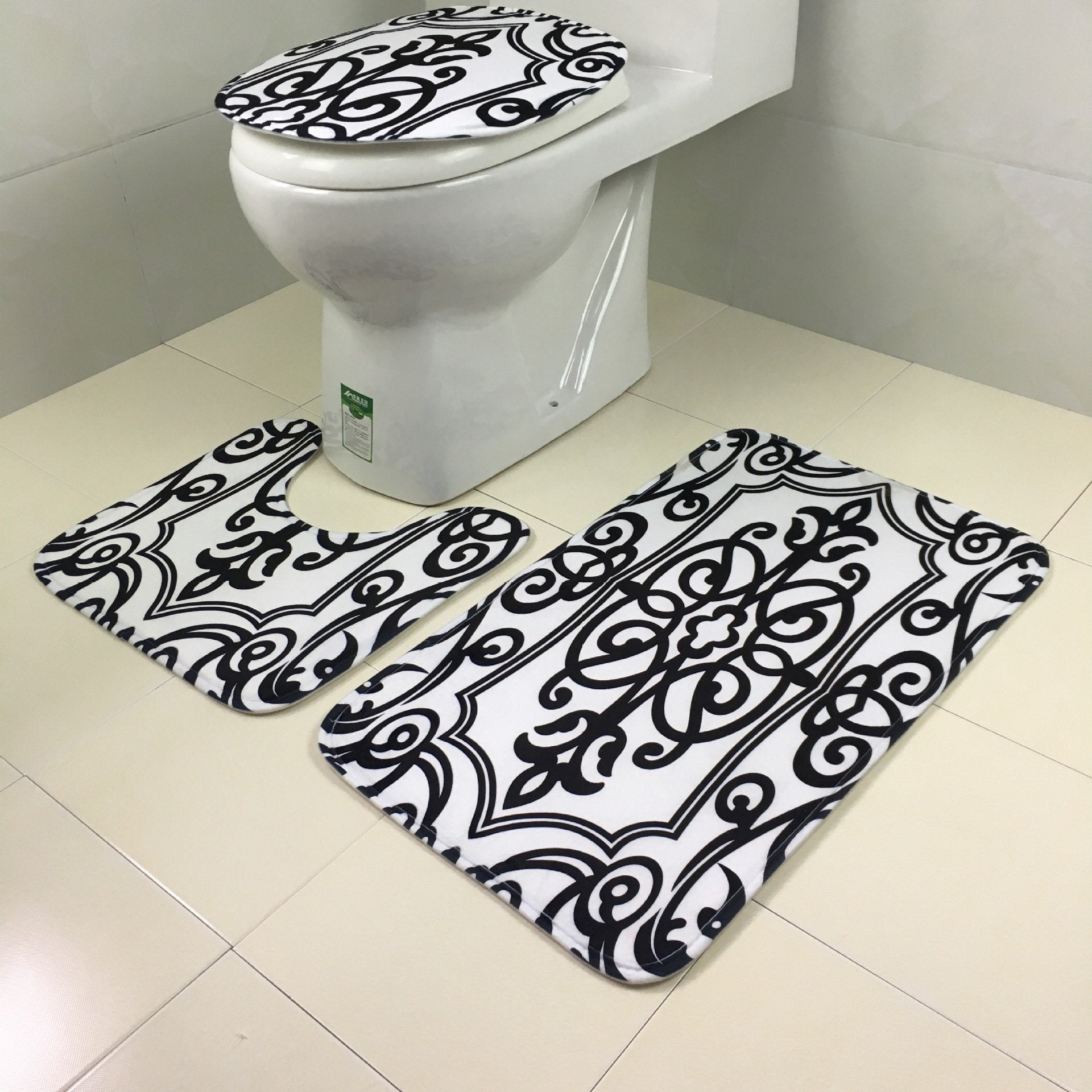 Juego de alfombrillas de baño con estampado de animales salvajes