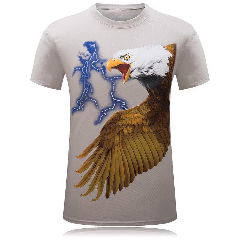 Blitzschlag-Adler fliegt USA-Shirt