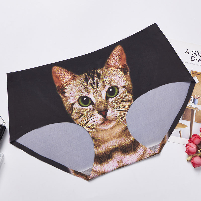 Kitty Connoisseur Novelty Panty-Black-Theone Apparel