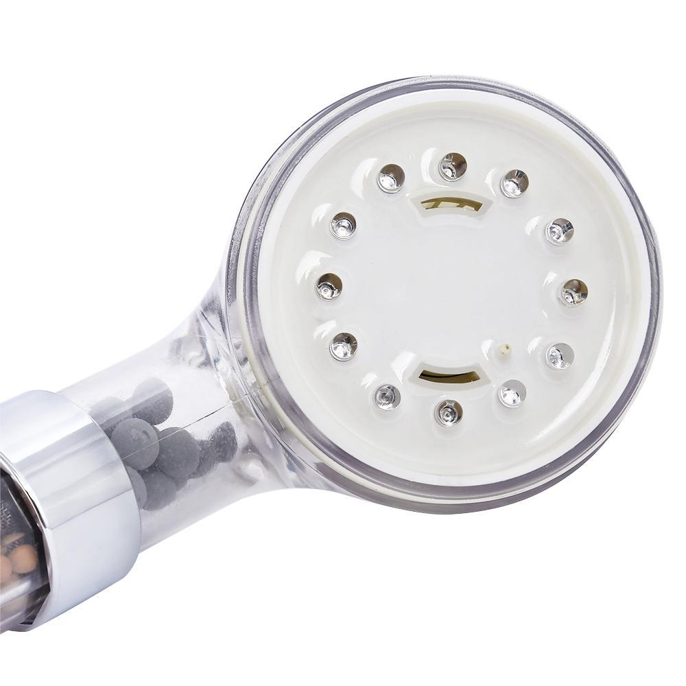 LED Temperature Sensing Shower Head