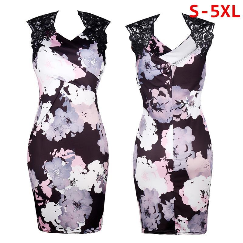 Lace Connection Floral Watercolor Dress
