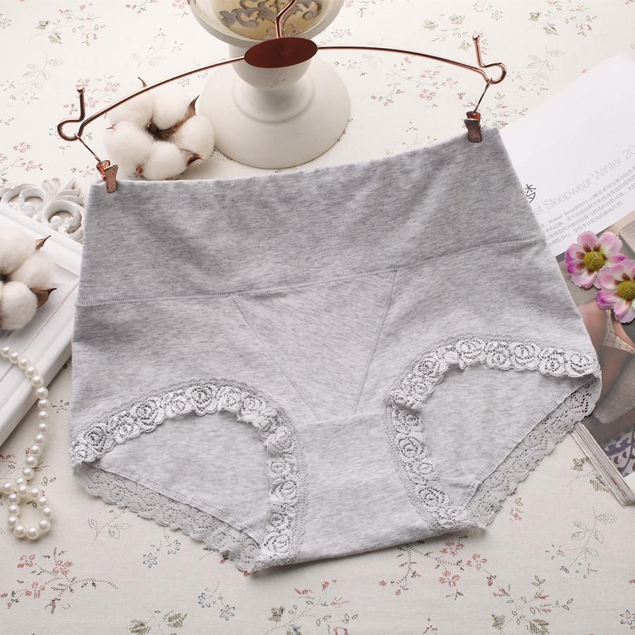 Lace-Trimmed Contour Hip Hugger Panty-Gray-Theone Apparel