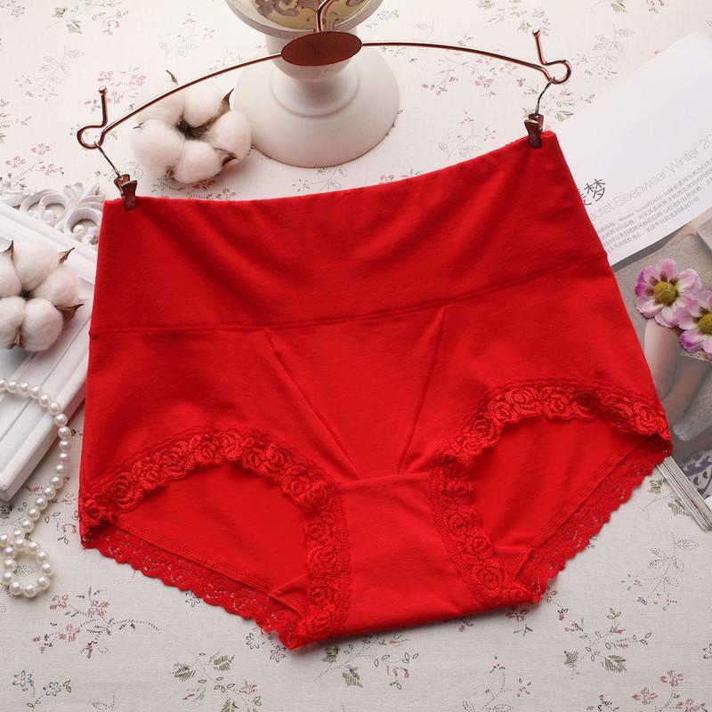 Lace-Trimmed Contour Hip Hugger Panty-Red-Theone Apparel