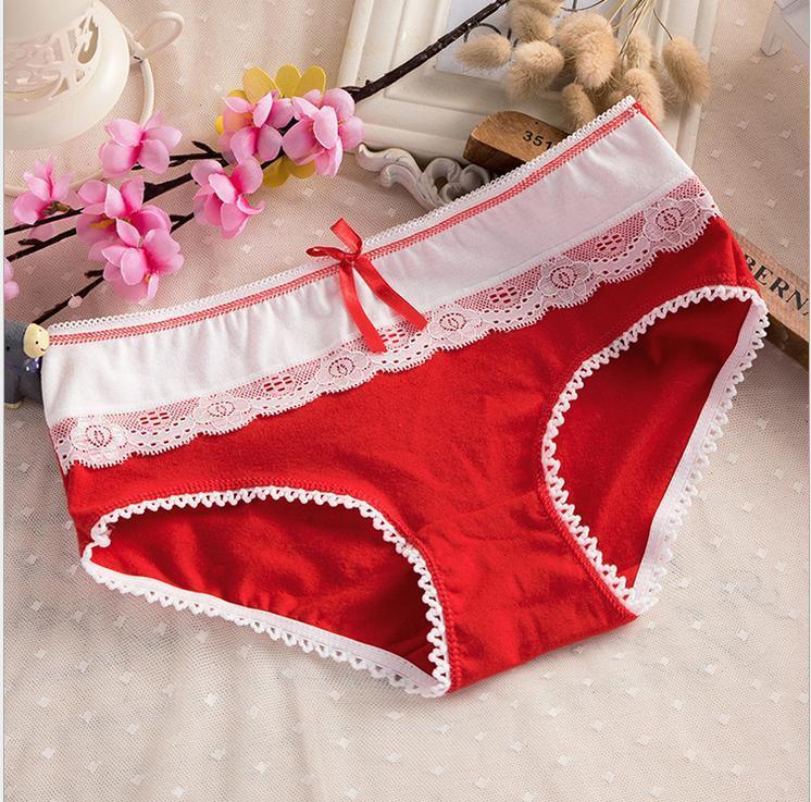 Laced Black and White Hipster Panty-Red-Theone Apparel