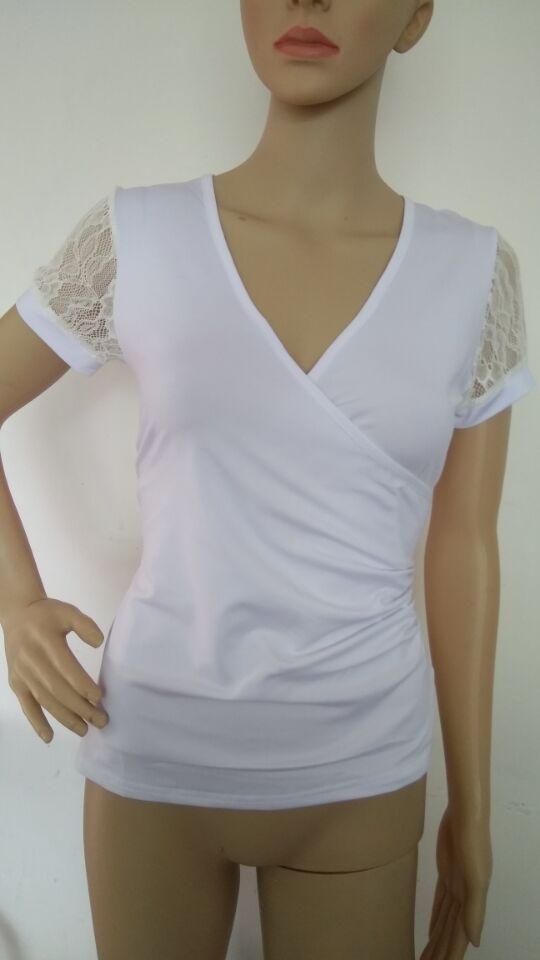 Lacy Cutout Cap Sleeve Wrap Top-White-Theone Apparel