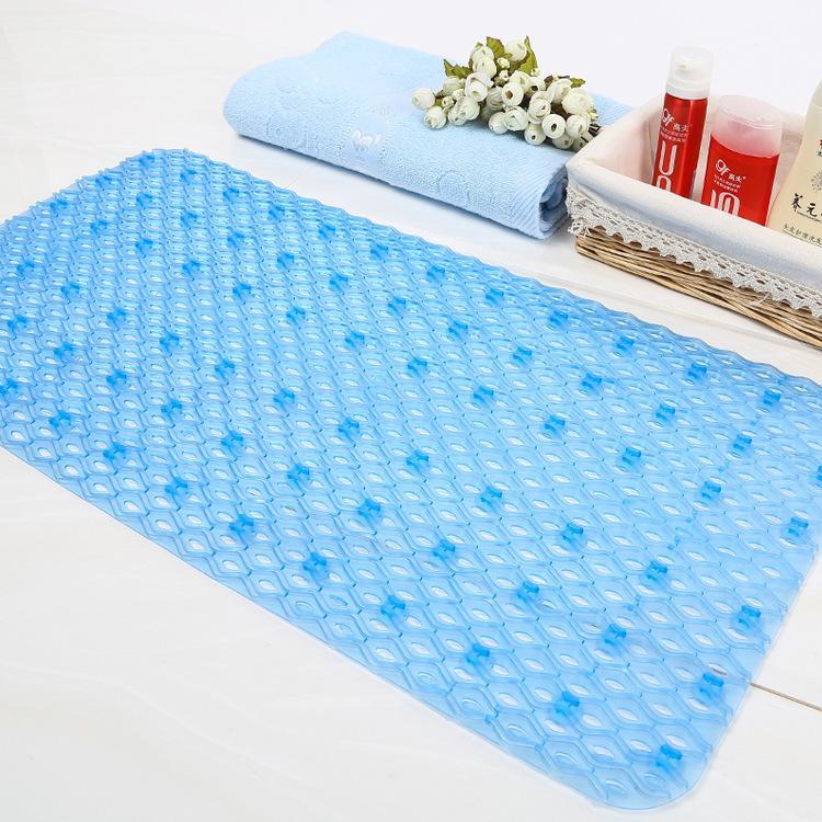 Large Rectangular Nonslip Bubble Bath Mat-Clear Blue-Theone Apparel