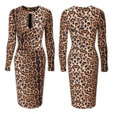 Robe pull à imprimé léopard