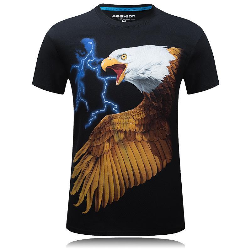 Blitzschlag-Adler fliegt USA-Shirt