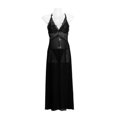 Long Lacy Halter Style Lingerie Dress - Theone Apparel