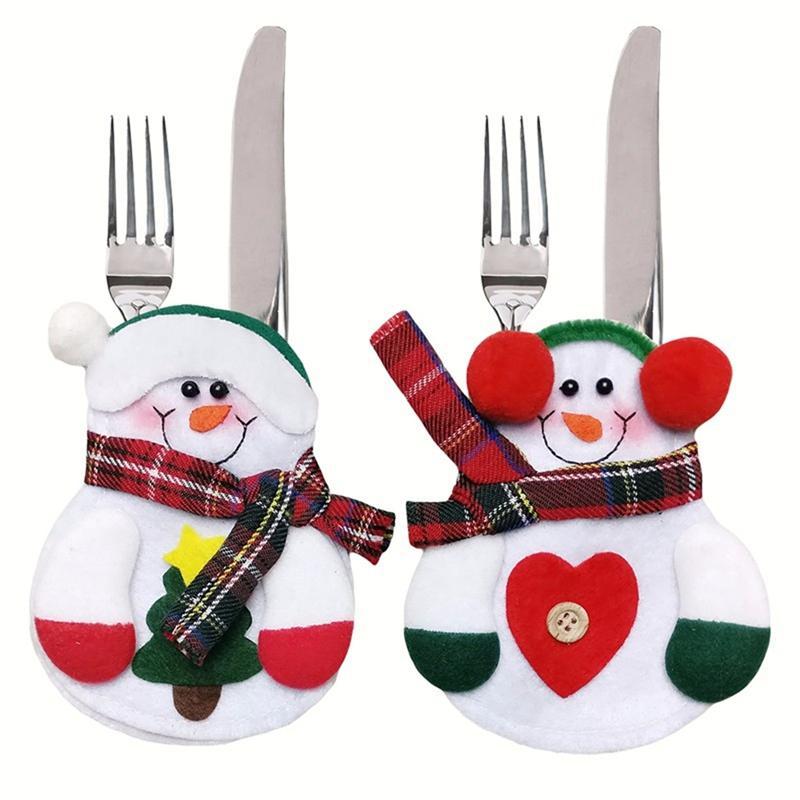 Lovely Happy Snowman Tableware Holder-Snowman-Theone Apparel